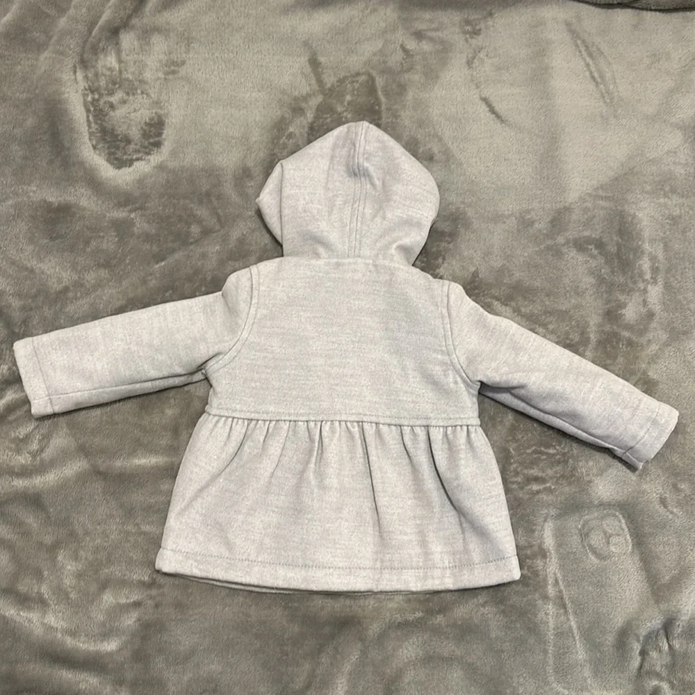 Gray Old Navy hooded Pea Coat Size 6m-12m